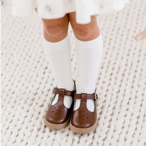 L’Amour Brown Leather Mary Jane Shoes